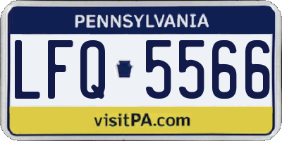 PA license plate LFQ5566