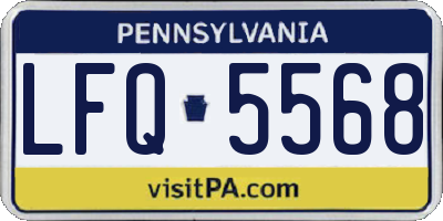 PA license plate LFQ5568