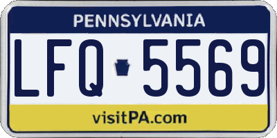 PA license plate LFQ5569