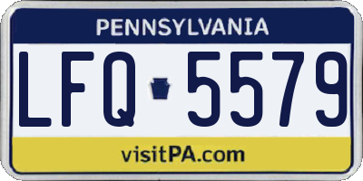 PA license plate LFQ5579