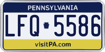 PA license plate LFQ5586