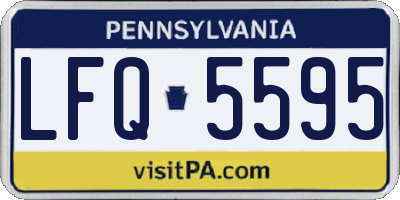 PA license plate LFQ5595