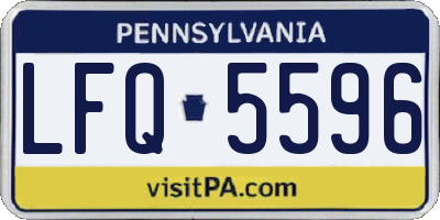 PA license plate LFQ5596