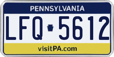 PA license plate LFQ5612