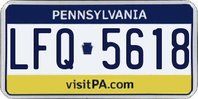 PA license plate LFQ5618