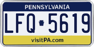PA license plate LFQ5619