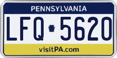 PA license plate LFQ5620