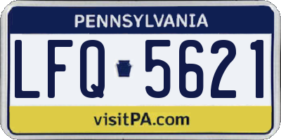 PA license plate LFQ5621