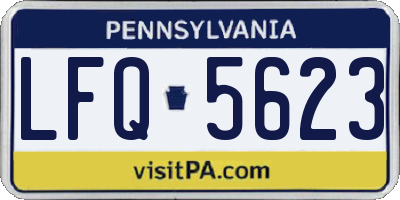 PA license plate LFQ5623