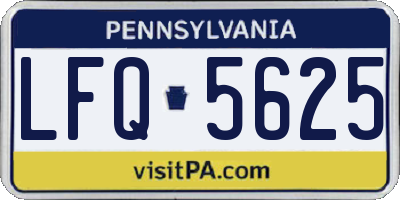 PA license plate LFQ5625