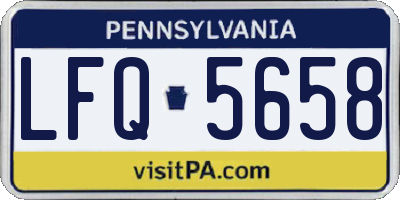 PA license plate LFQ5658