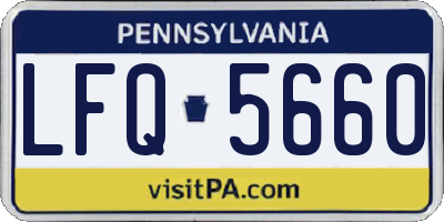 PA license plate LFQ5660