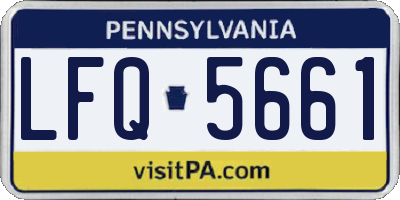 PA license plate LFQ5661