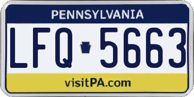 PA license plate LFQ5663