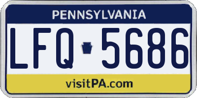 PA license plate LFQ5686