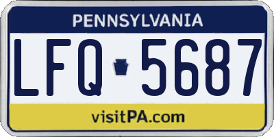 PA license plate LFQ5687