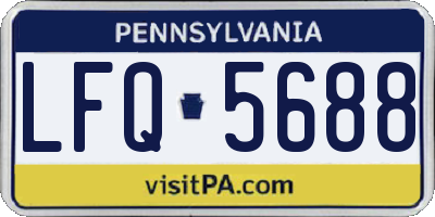PA license plate LFQ5688