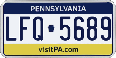 PA license plate LFQ5689