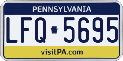 PA license plate LFQ5695