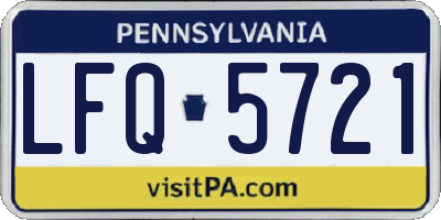 PA license plate LFQ5721
