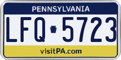 PA license plate LFQ5723