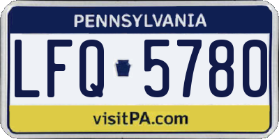 PA license plate LFQ5780