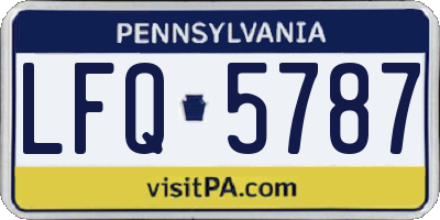 PA license plate LFQ5787