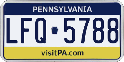 PA license plate LFQ5788