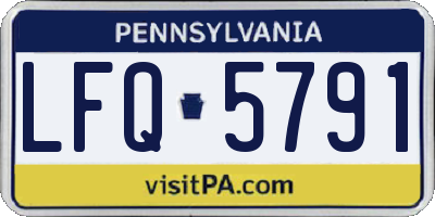PA license plate LFQ5791