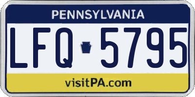 PA license plate LFQ5795