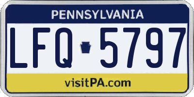 PA license plate LFQ5797