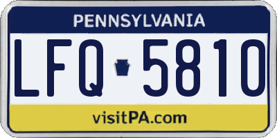 PA license plate LFQ5810