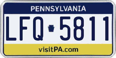 PA license plate LFQ5811