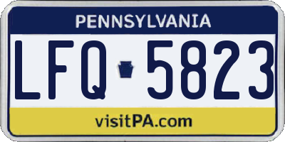 PA license plate LFQ5823