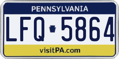 PA license plate LFQ5864