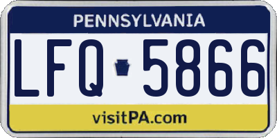 PA license plate LFQ5866
