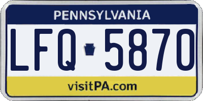 PA license plate LFQ5870