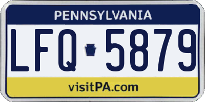 PA license plate LFQ5879