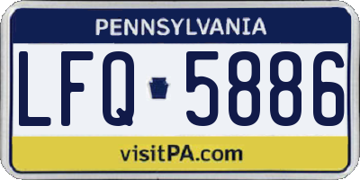PA license plate LFQ5886