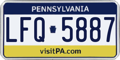 PA license plate LFQ5887