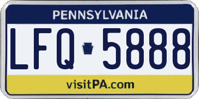 PA license plate LFQ5888