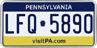 PA license plate LFQ5890