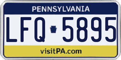 PA license plate LFQ5895