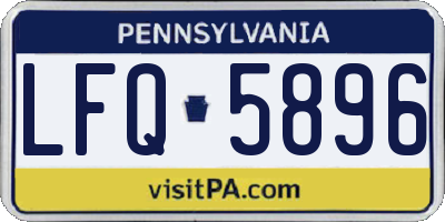 PA license plate LFQ5896