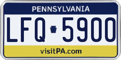 PA license plate LFQ5900