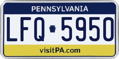 PA license plate LFQ5950
