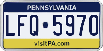 PA license plate LFQ5970