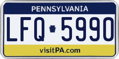 PA license plate LFQ5990