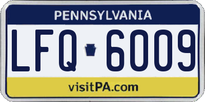 PA license plate LFQ6009