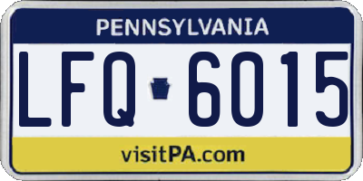 PA license plate LFQ6015